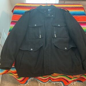 🧥 Michael Kors Men’s Wool Field Jacket Coat Black Size 2X